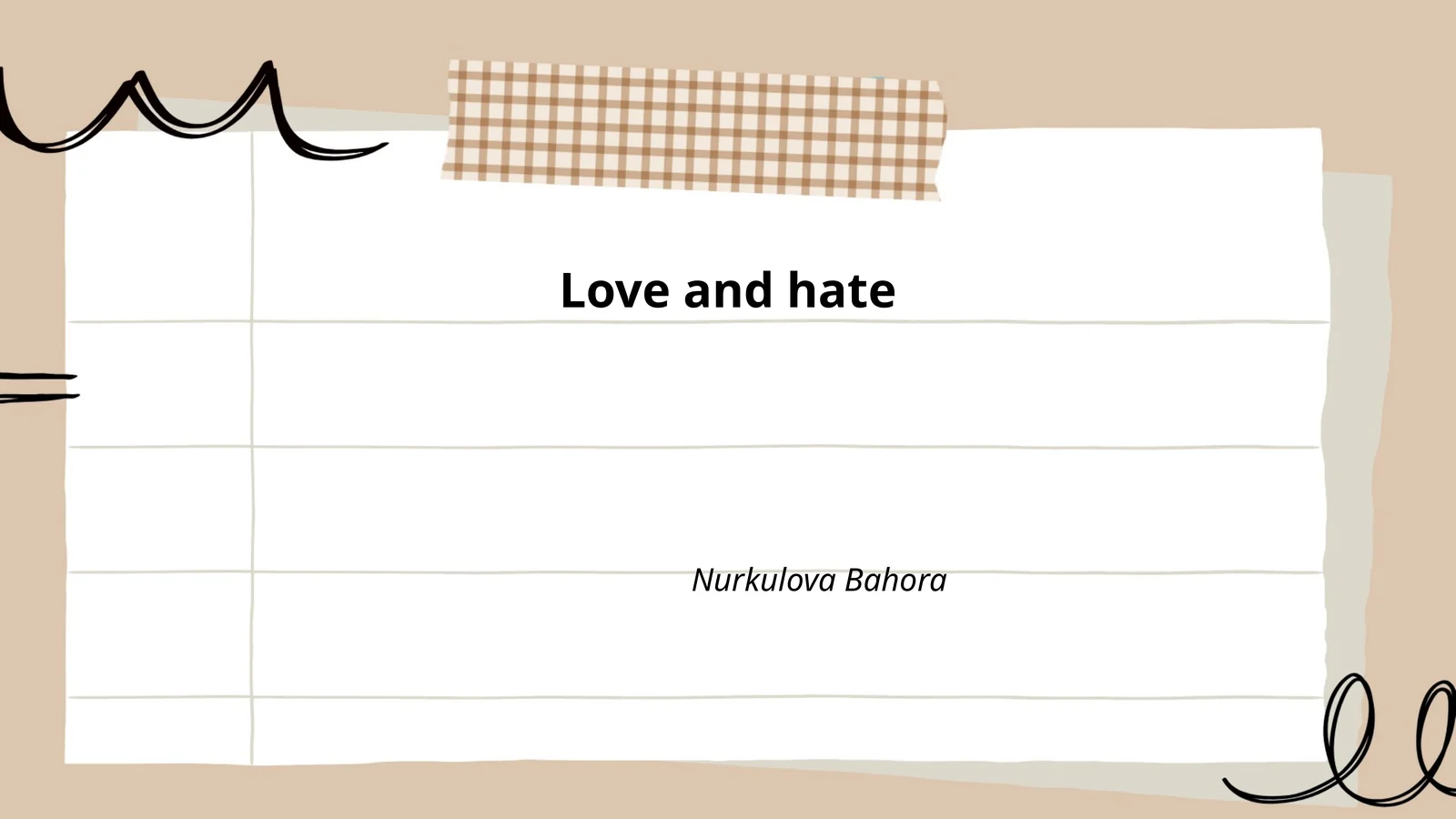 Love and hate