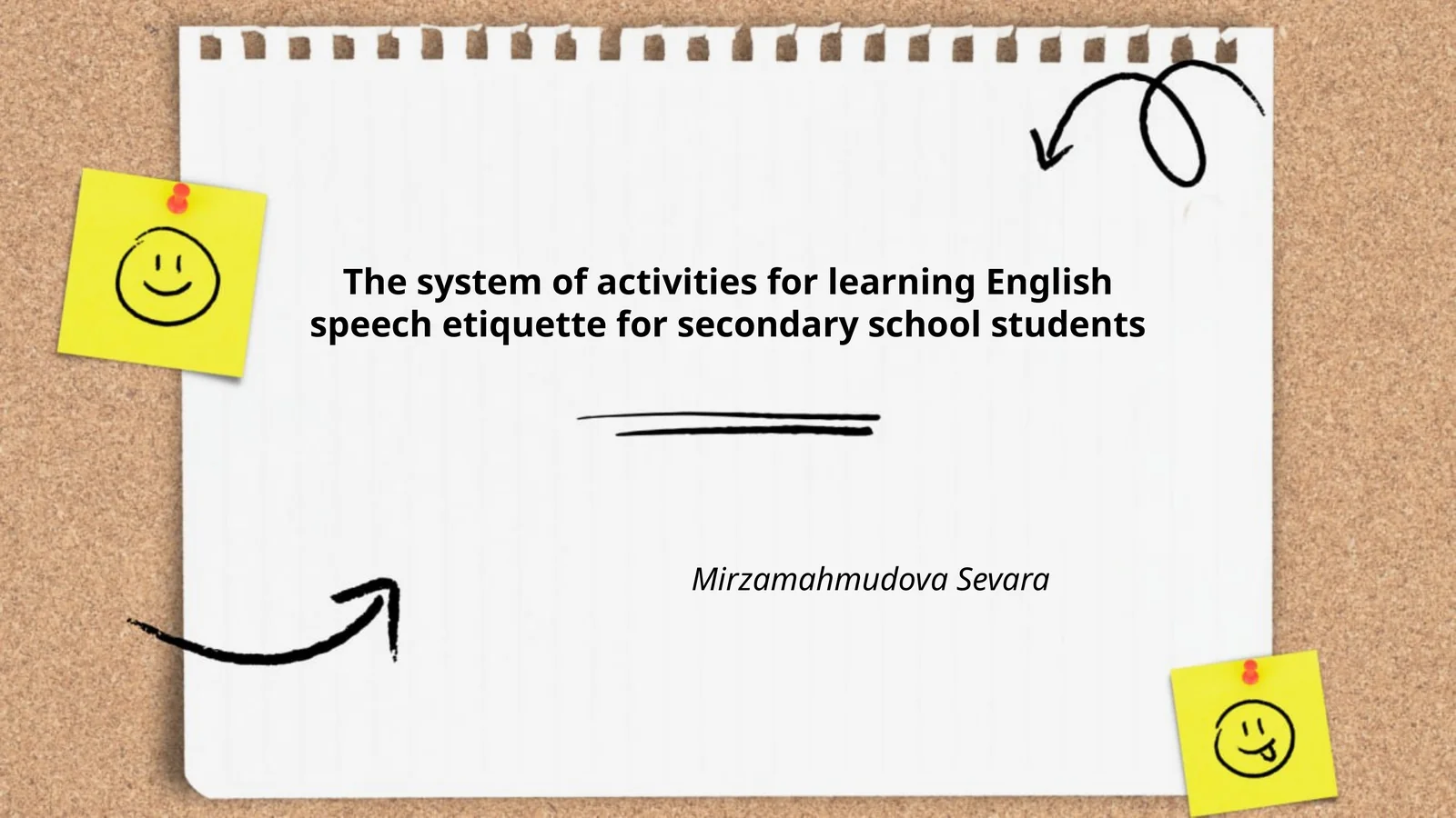 The system of activities for learning English speech etiquette for secondary school students
