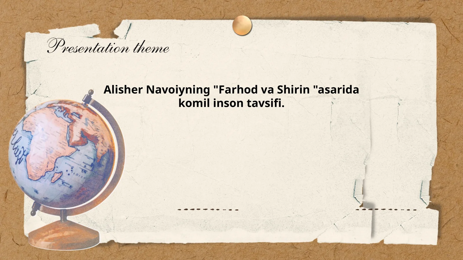 Alisher Navoiyning "Farhod va Shirin "asarida komil inson tavsifi