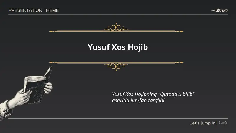 Yusuf Xos Hojibning "Qutadg'u bilib" asari