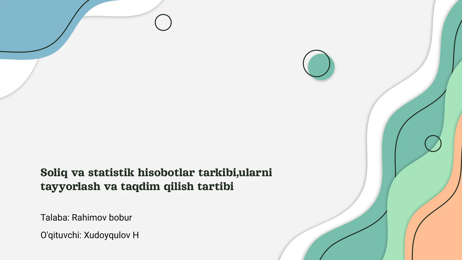 Soliq va statistik hisobotlar