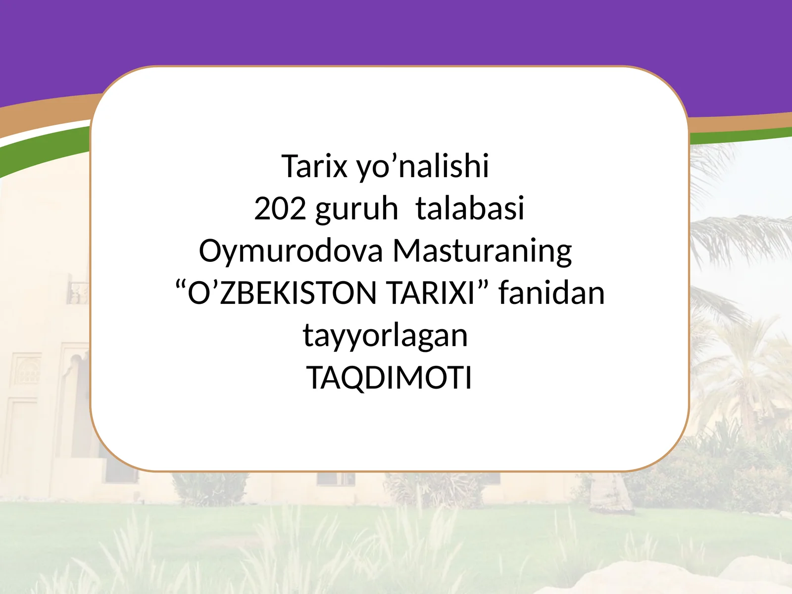 Arablar Davridagi Qo'zg'olonlar "Abu Muslim Qozg'oloni"