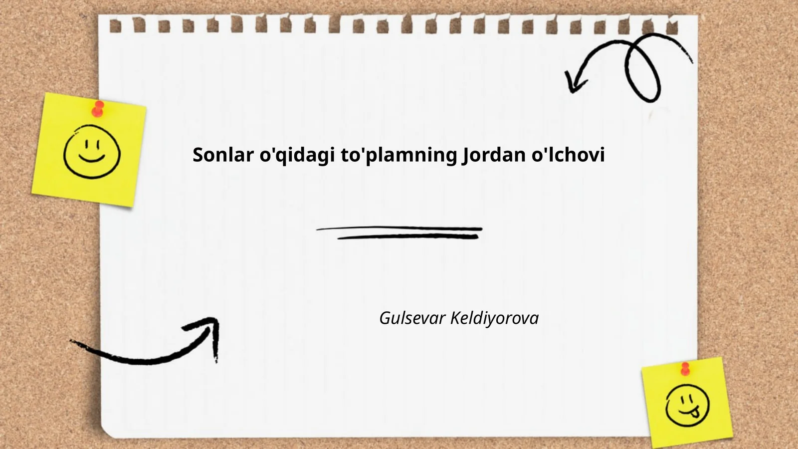 Sonlar o'qidagi to'plamning Jordan o'lchovi