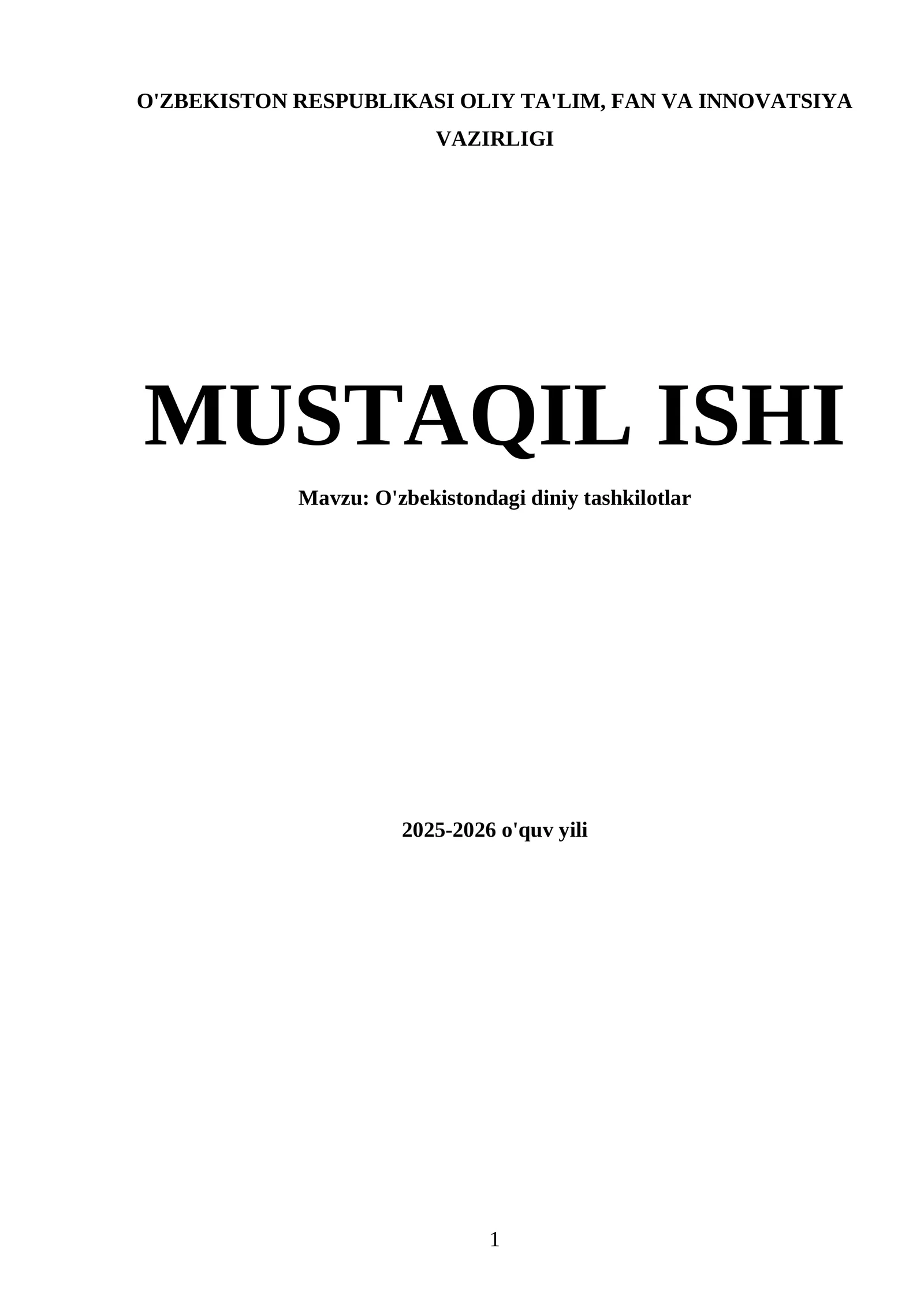 O'zbekistondagi diniy tashkilotlar