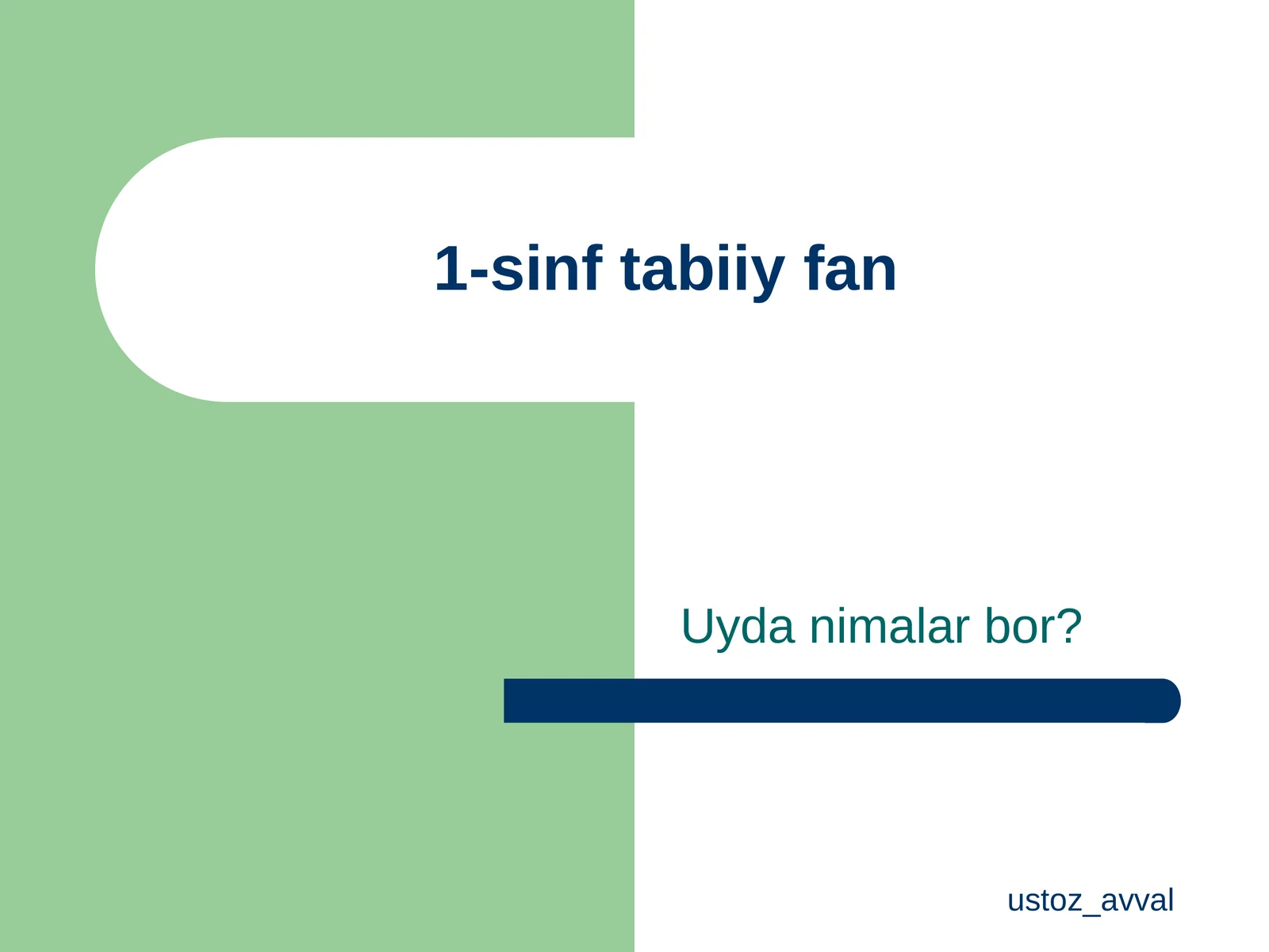 Uyda nimalar bor?