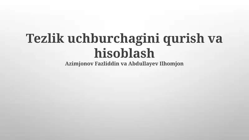 O'tkir burchakli uchburchaklar