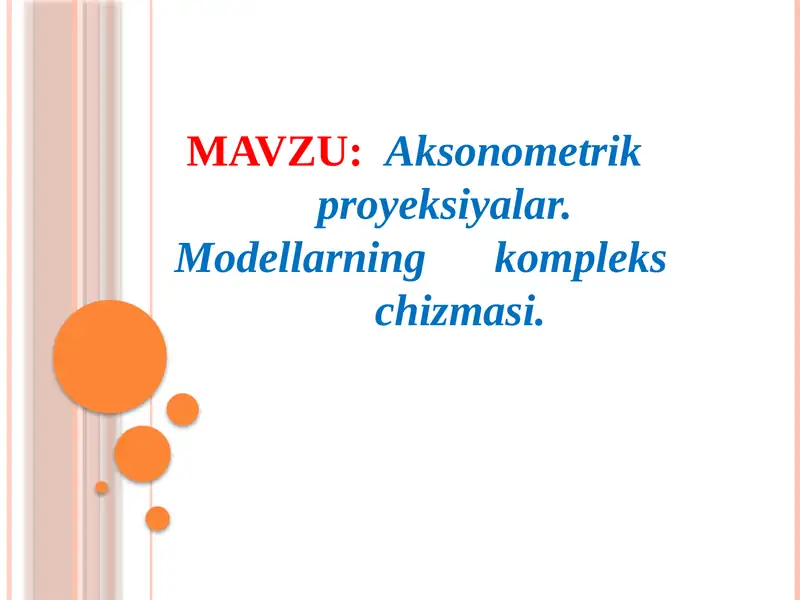 Aksonometrik proyeksiyalar