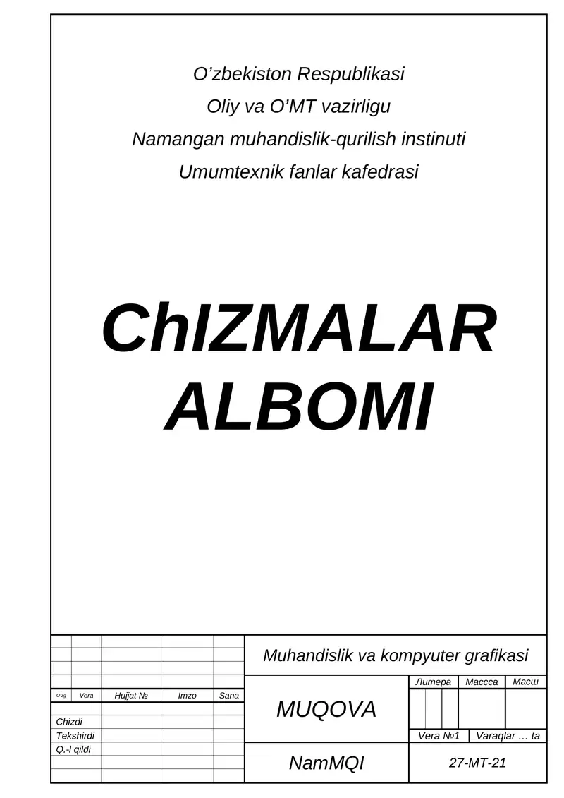 ChIZMALAR ALBOMI