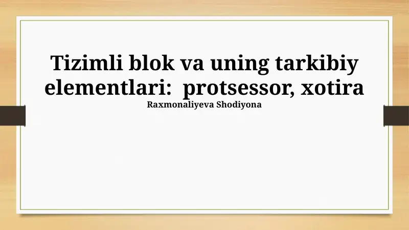 RAM Xotiraning Xususiyatlari