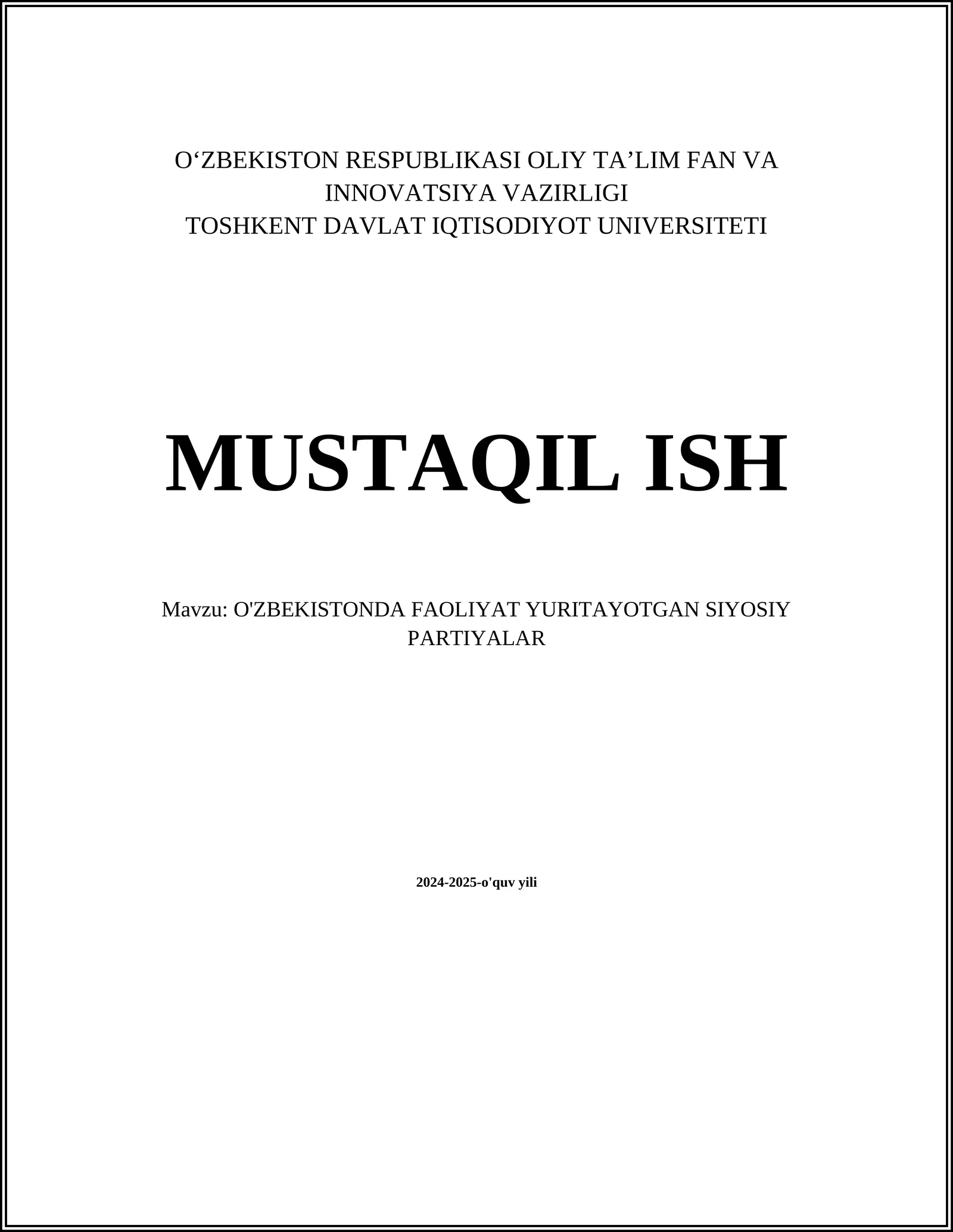 Oʻzbekiston Liberal Demokratik Partiyasi