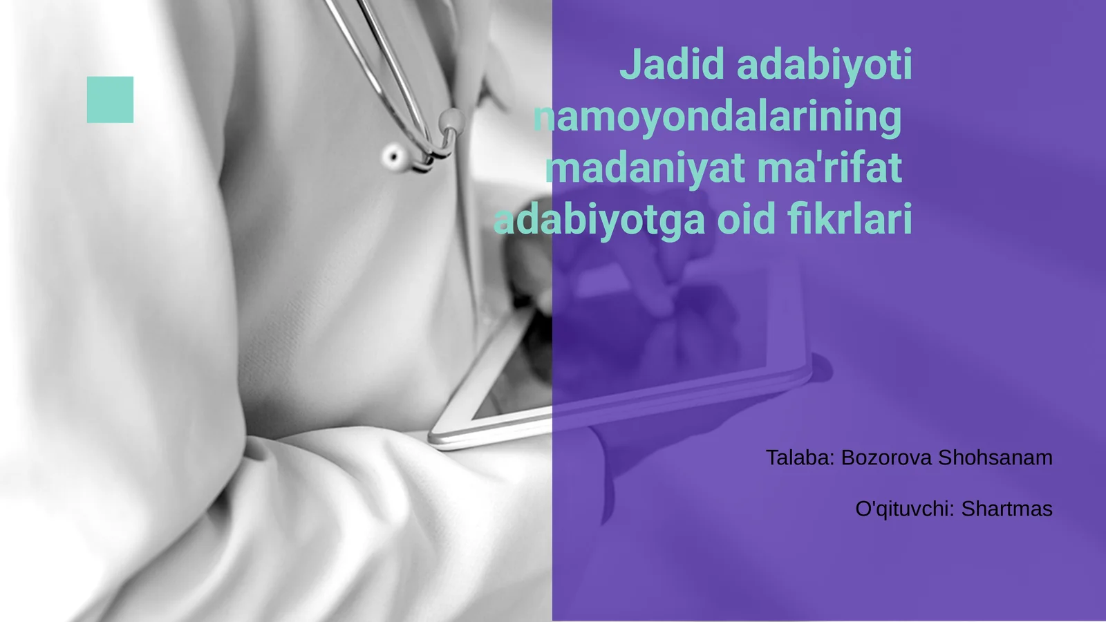 Jadid adabiyoti namoyondalarining madaniyat ma'rifat adabiyotga oid fikrlari
