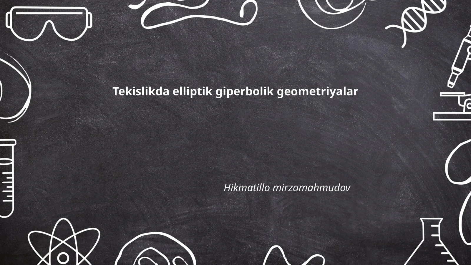 Tekislikda elliptik giperbolik geometriyalar