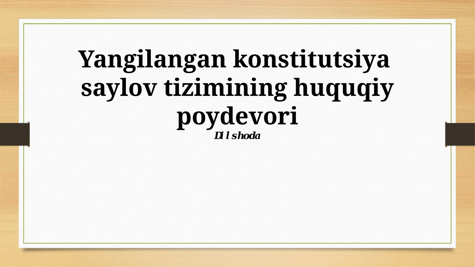 Oʻzgartirilgan Konstitutsiya: Saylov tizimining huquqiy asoslari