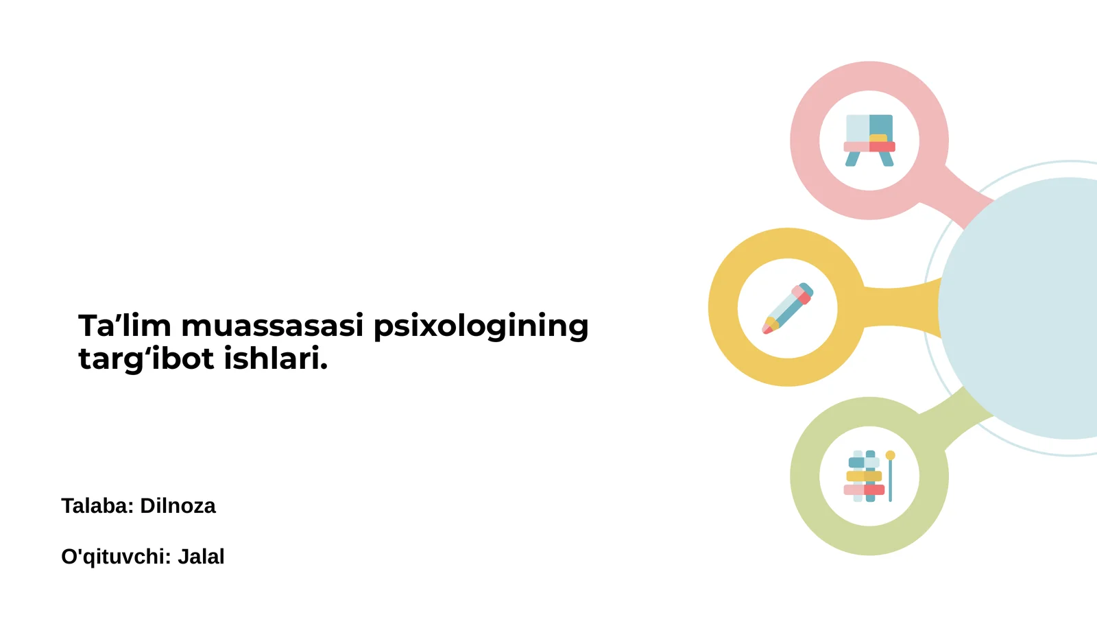 Ta’lim muassasasi psixologining targ‘ibot ishlari