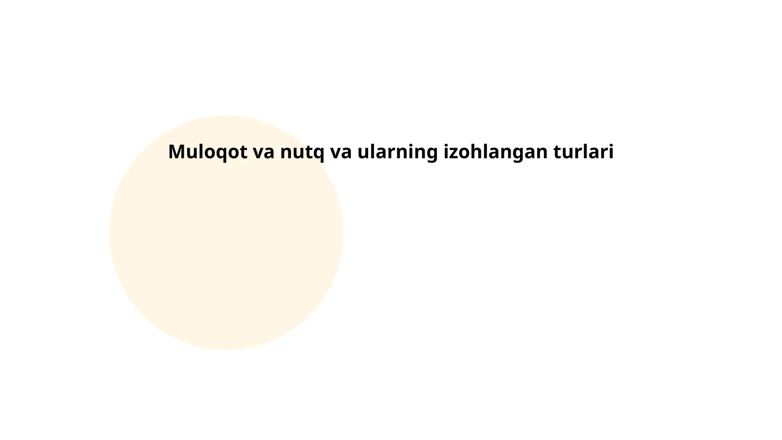 Muloqot va nutq va ularning izohlangan turlari