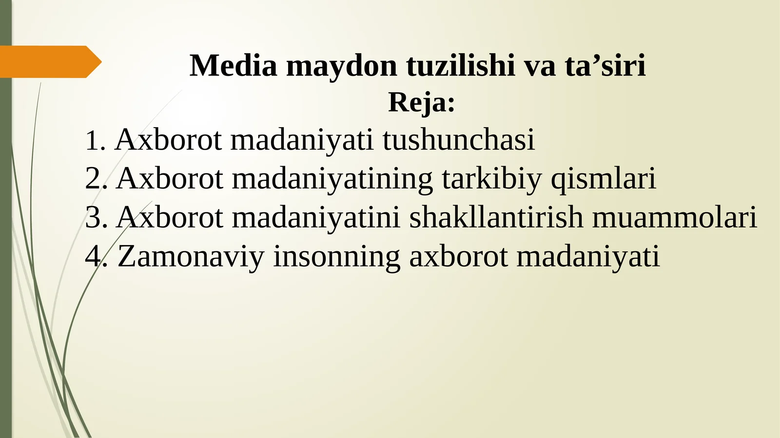 Mediamaydon tuzilishi va ta’siri