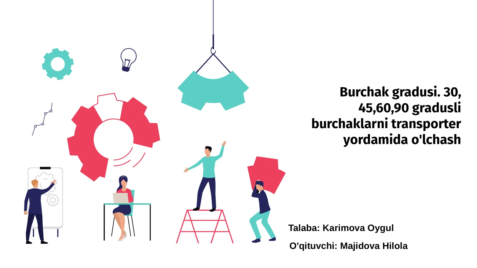 30, 45, 60, 90 Gradusli Burchaklar