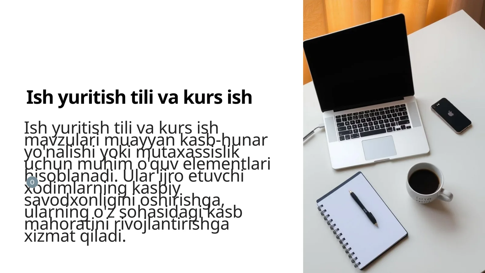 Ish yuritish tili va kurs ish