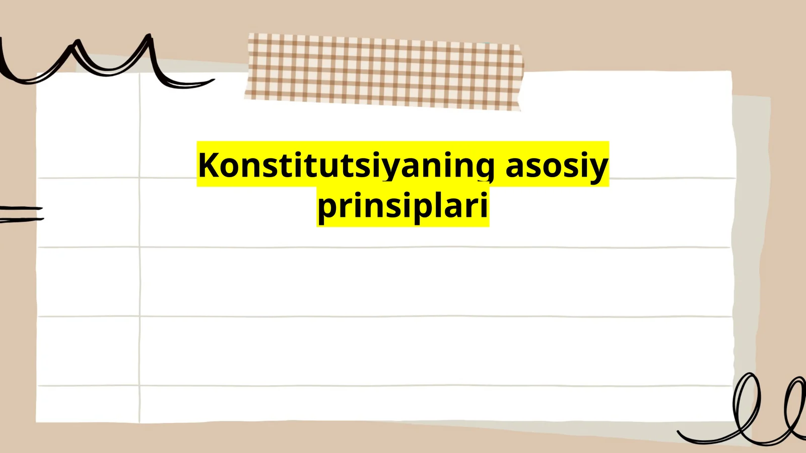 Konstitutsiyaning asosiy prinsiplari
