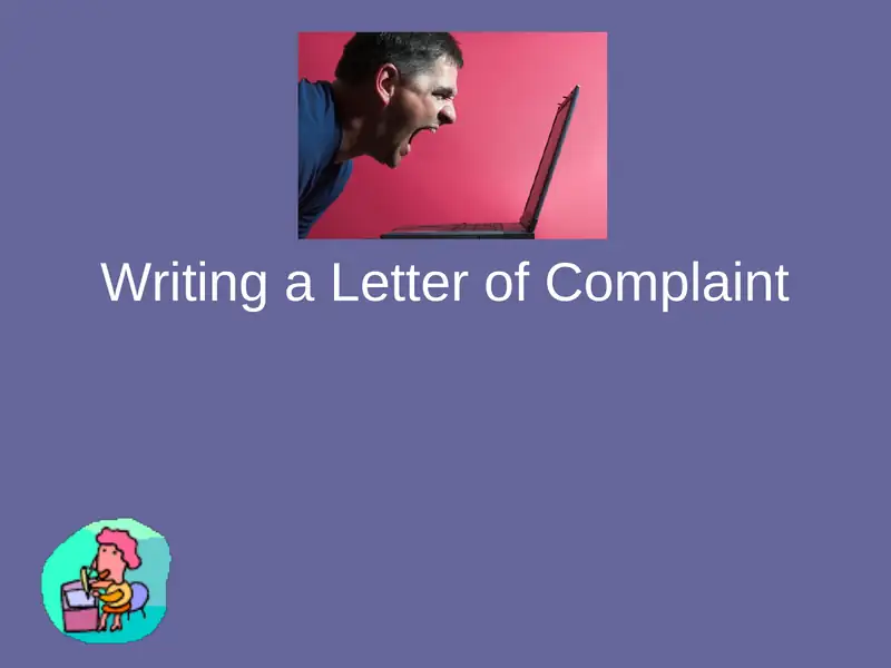 Writing a Letter of Complaint
