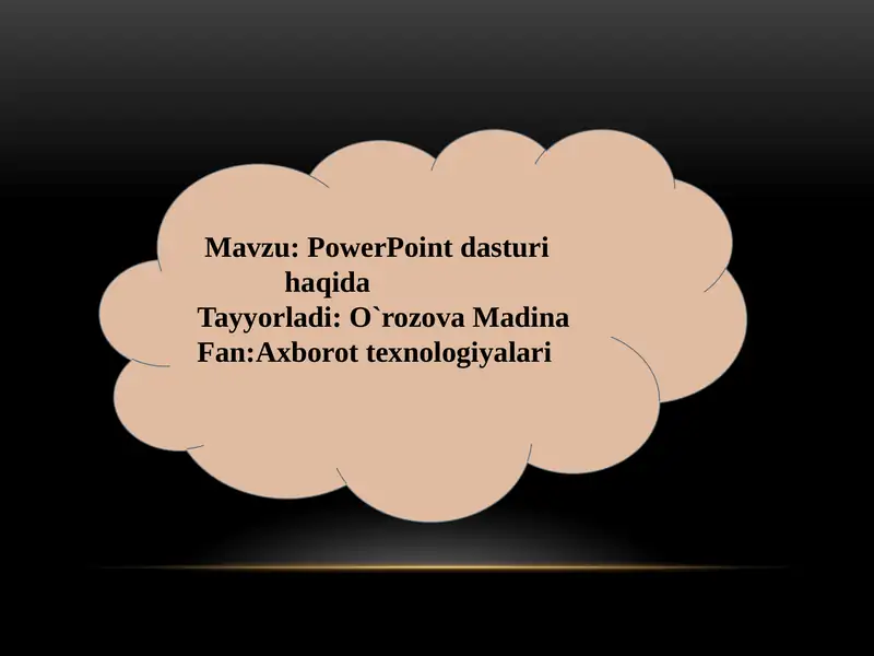 Pover point dasturi haqida