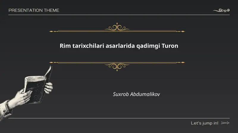Rim tarixchilari asarlarida qadimgi Turon
