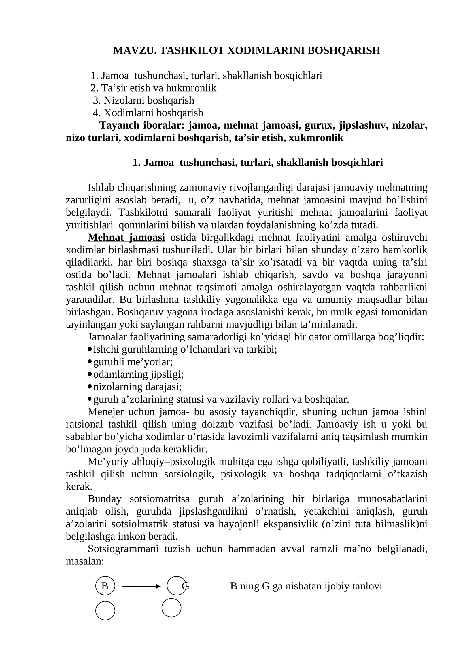 TASHKILOT XODIMLARINI BOSHQARISH