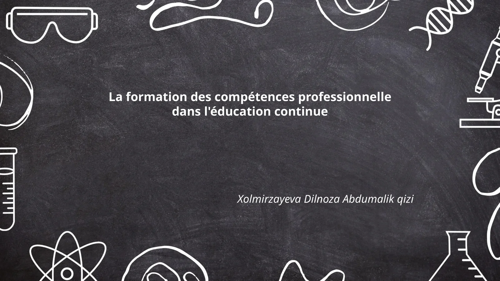 La formation des compétences professionnelle dans l'éducation continue