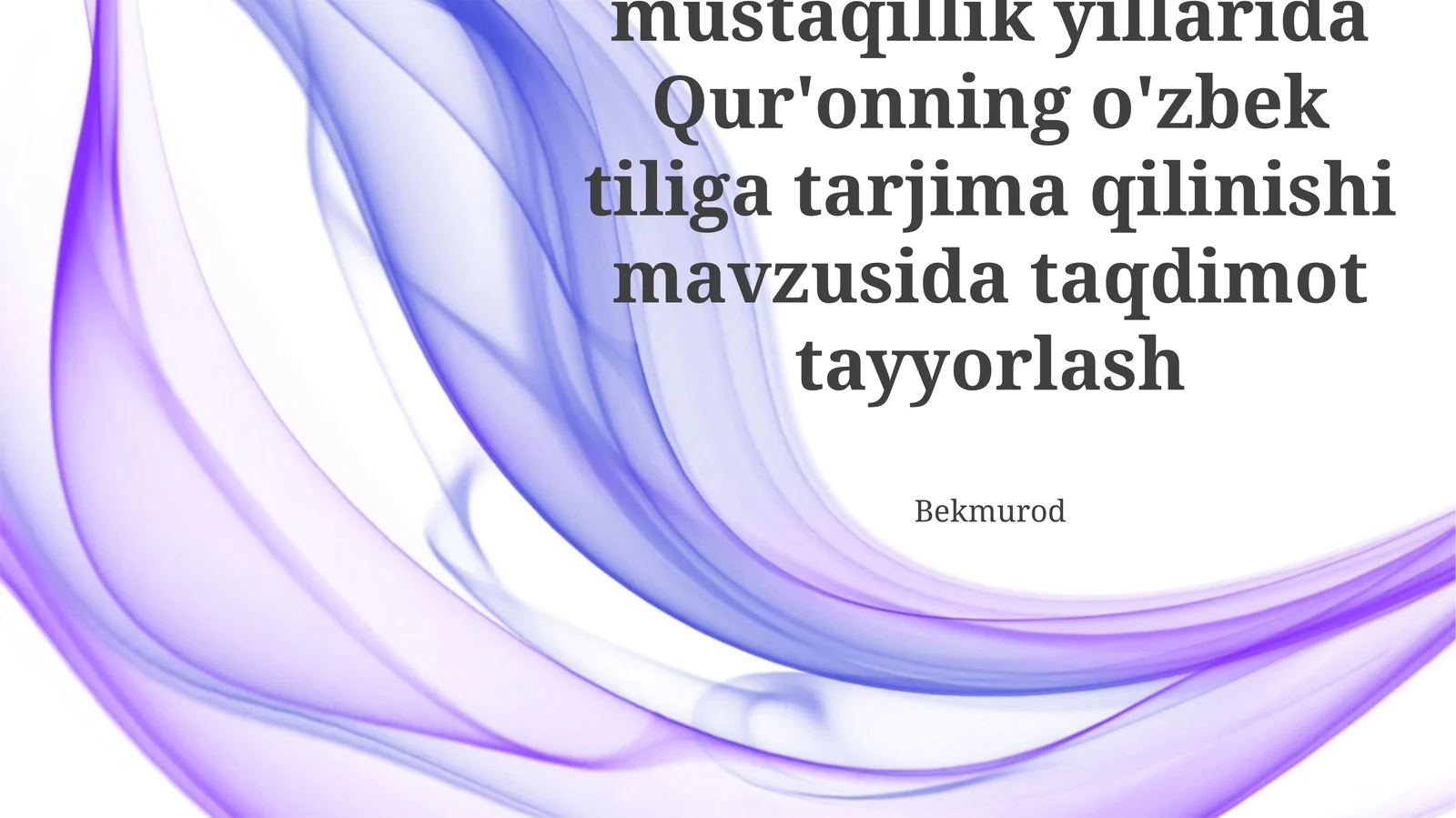 O'zbekcha Qur'on tarjimalari