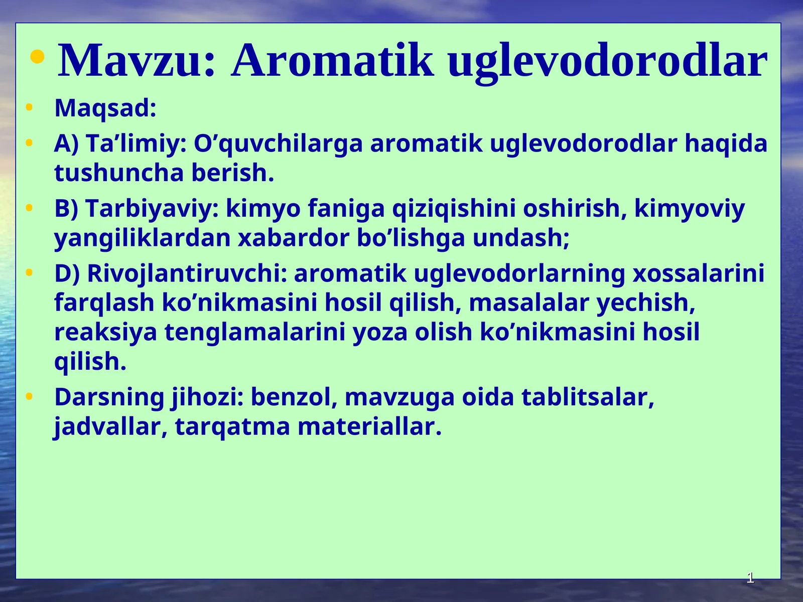 Aromatik uglevodorodlar
