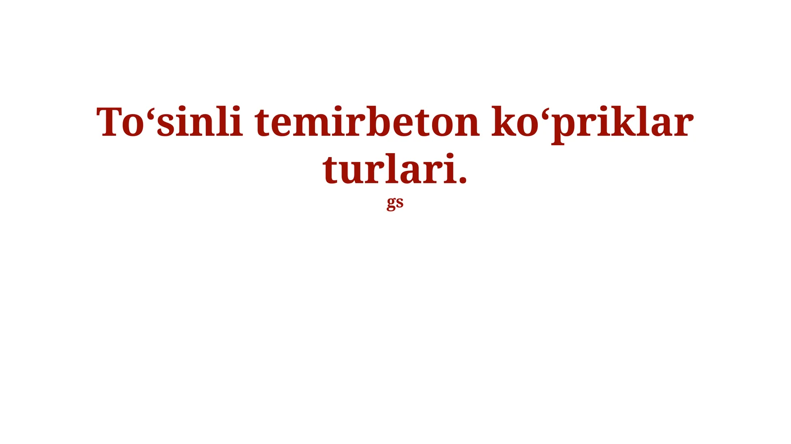 Temir-beton ko'priklarining turlari