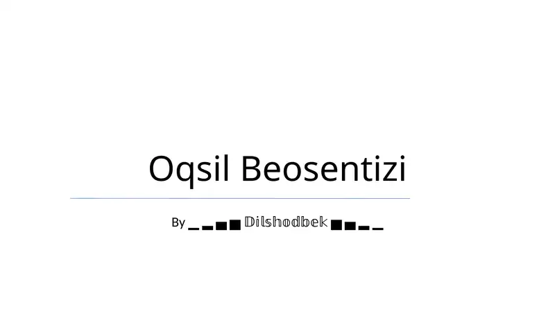 Oqsil Beosentizi