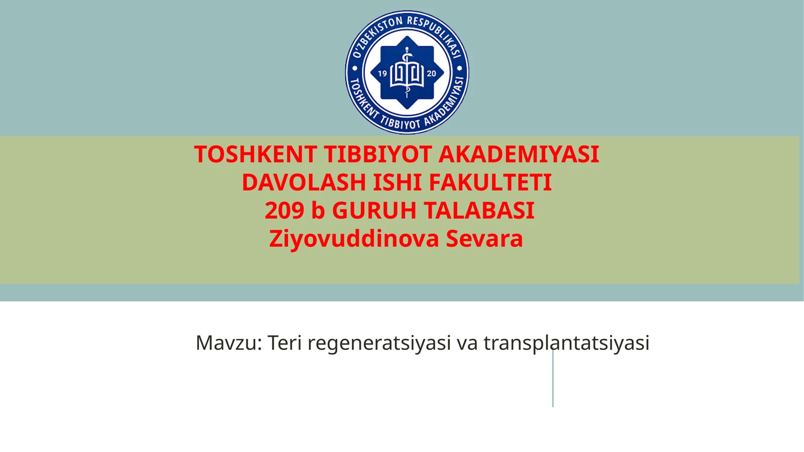 Teri regeneratsiyasi va transplantatsiyasi
