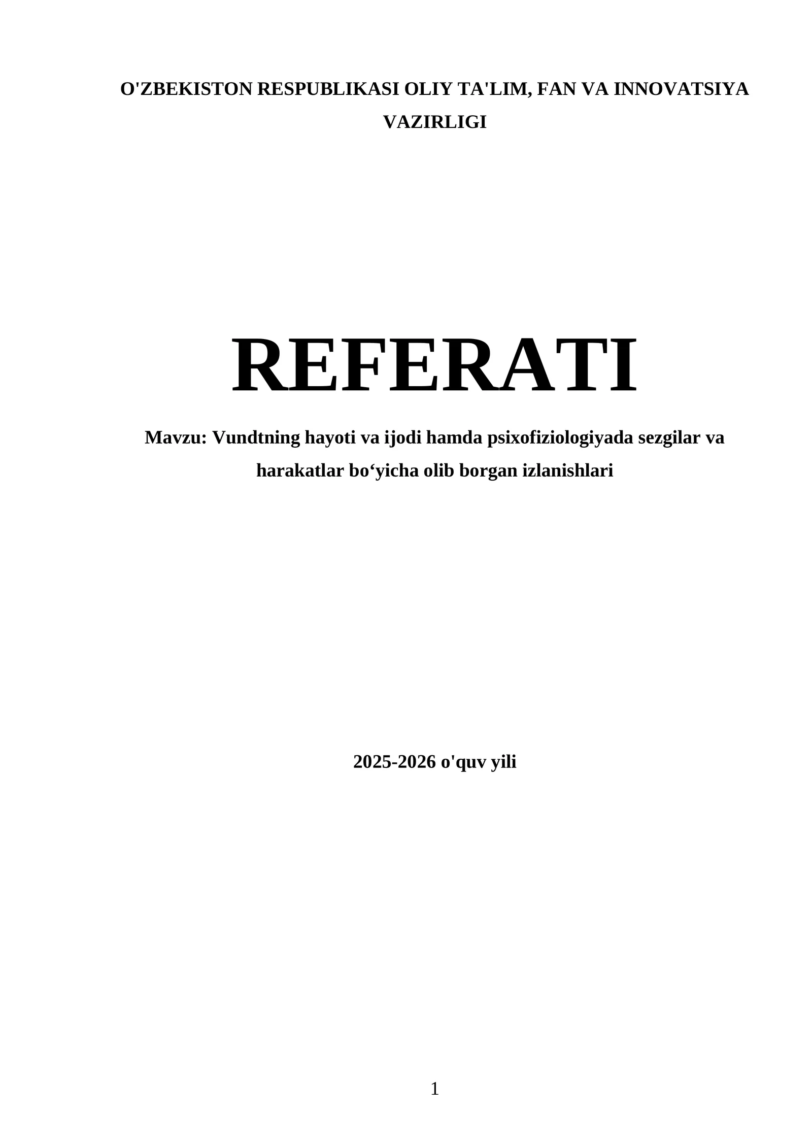 Vundtning hayoti va ijodi