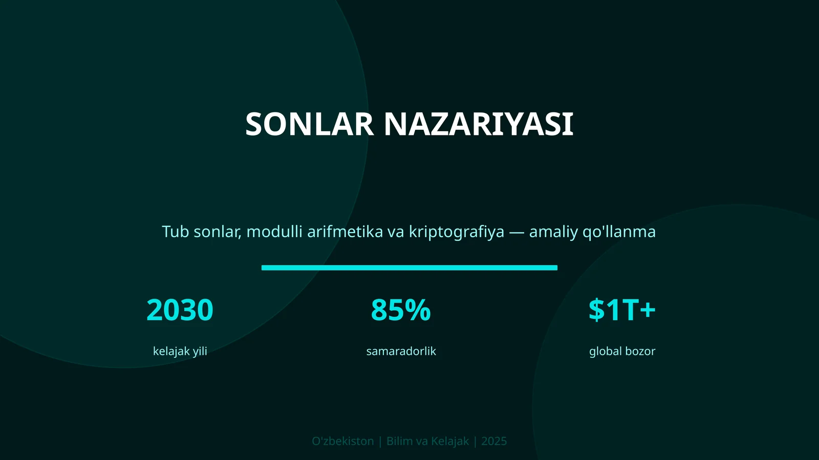 SONLAR NAZARIYASI