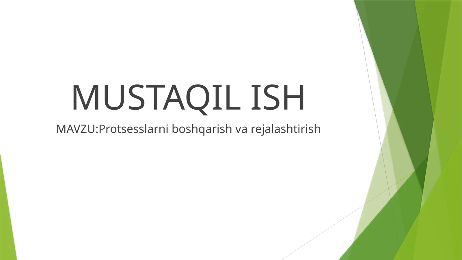 Protsesslarni boshqarish