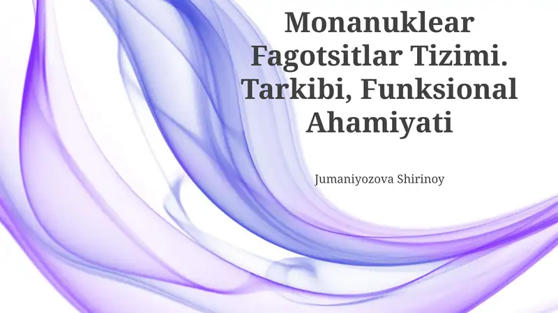 Monanuklear Fagotsitlar Tizimi