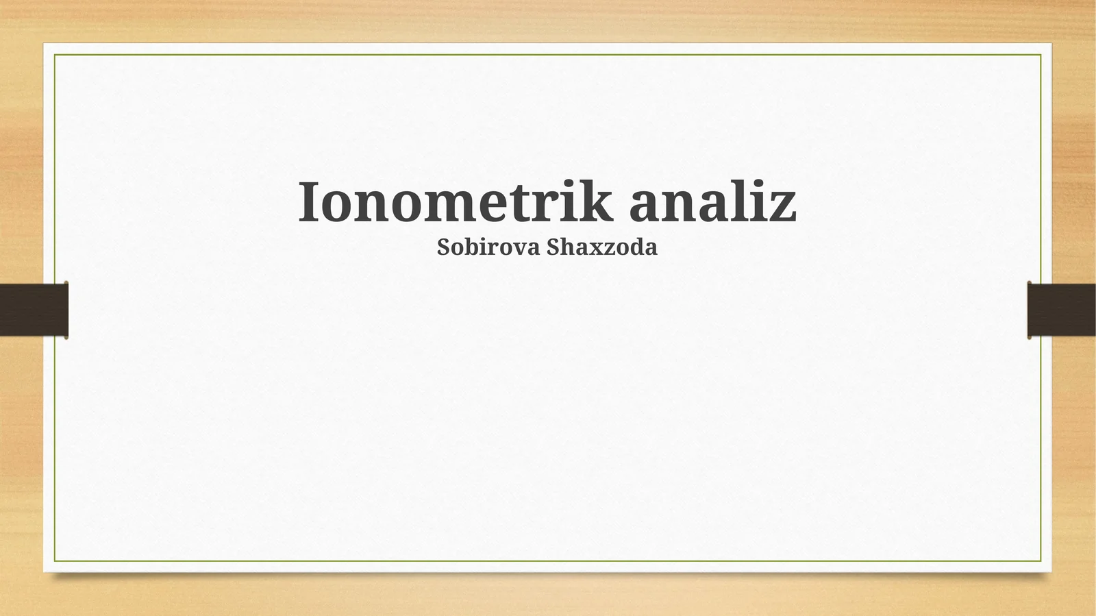 Ionometrik analiz