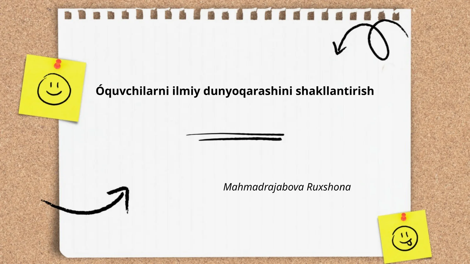 Óquvchilarni ilmiy dunyoqarashini shakllantirish
