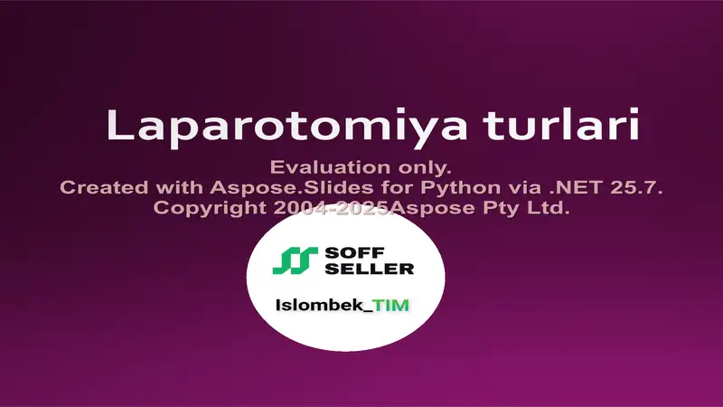 Laparotomiya turlari