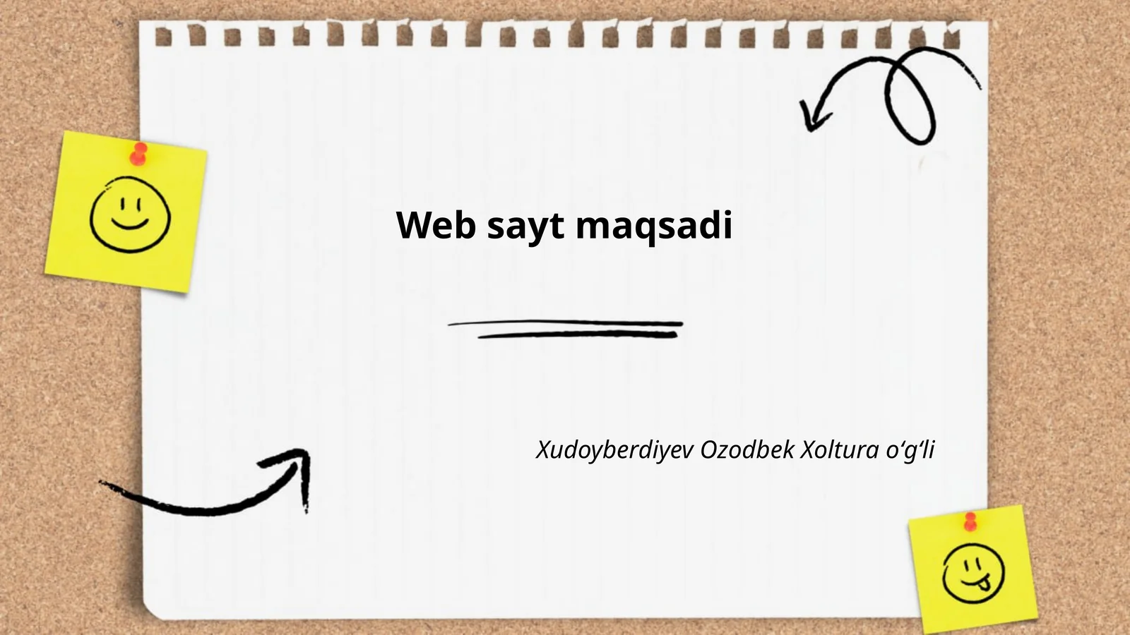 Web sayt maqsadi