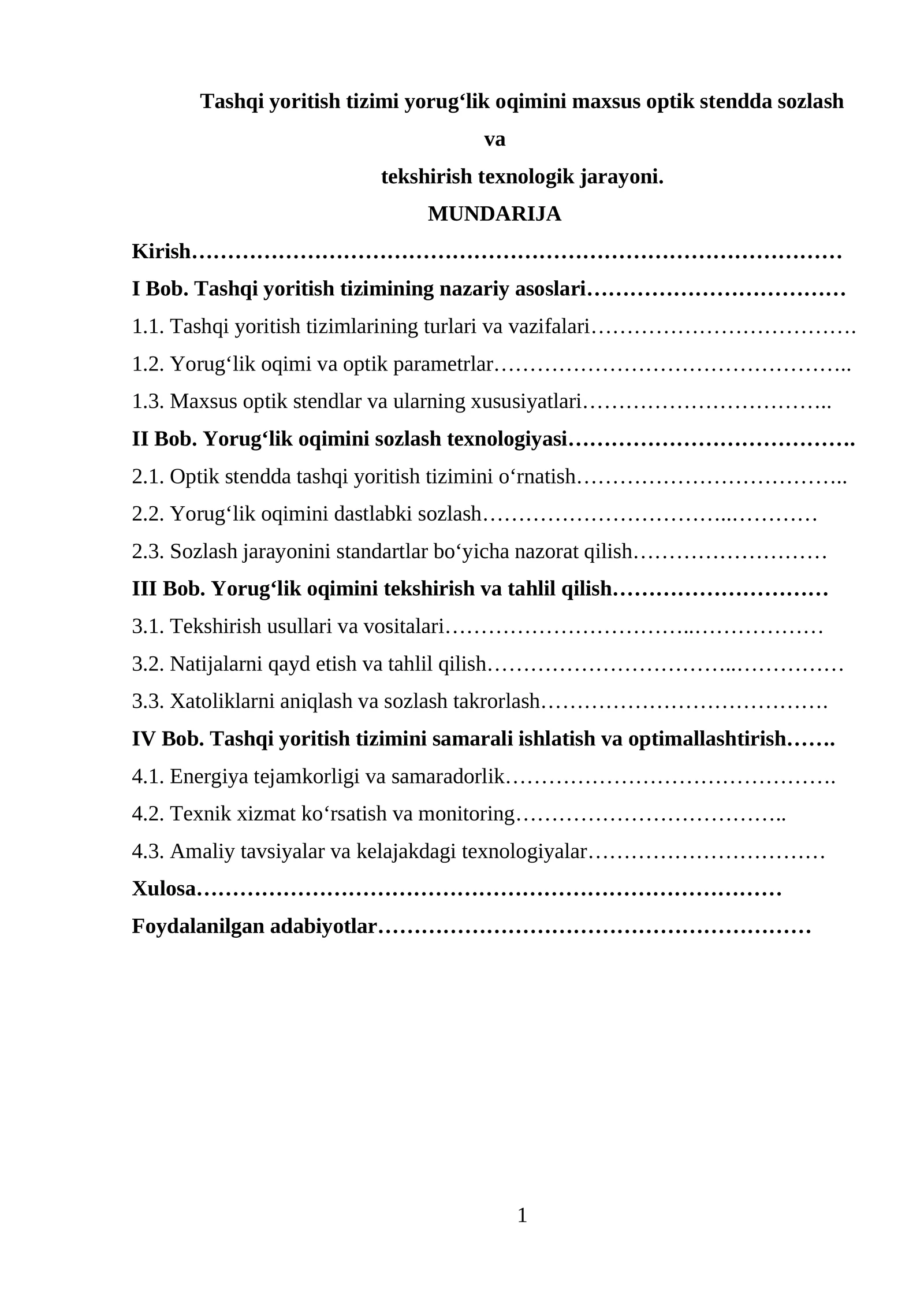 Tashqi yoritish tizimi yorug‘lik oqimini maxsus optik stendda sozlash va tekshirish texnologik jarayoni