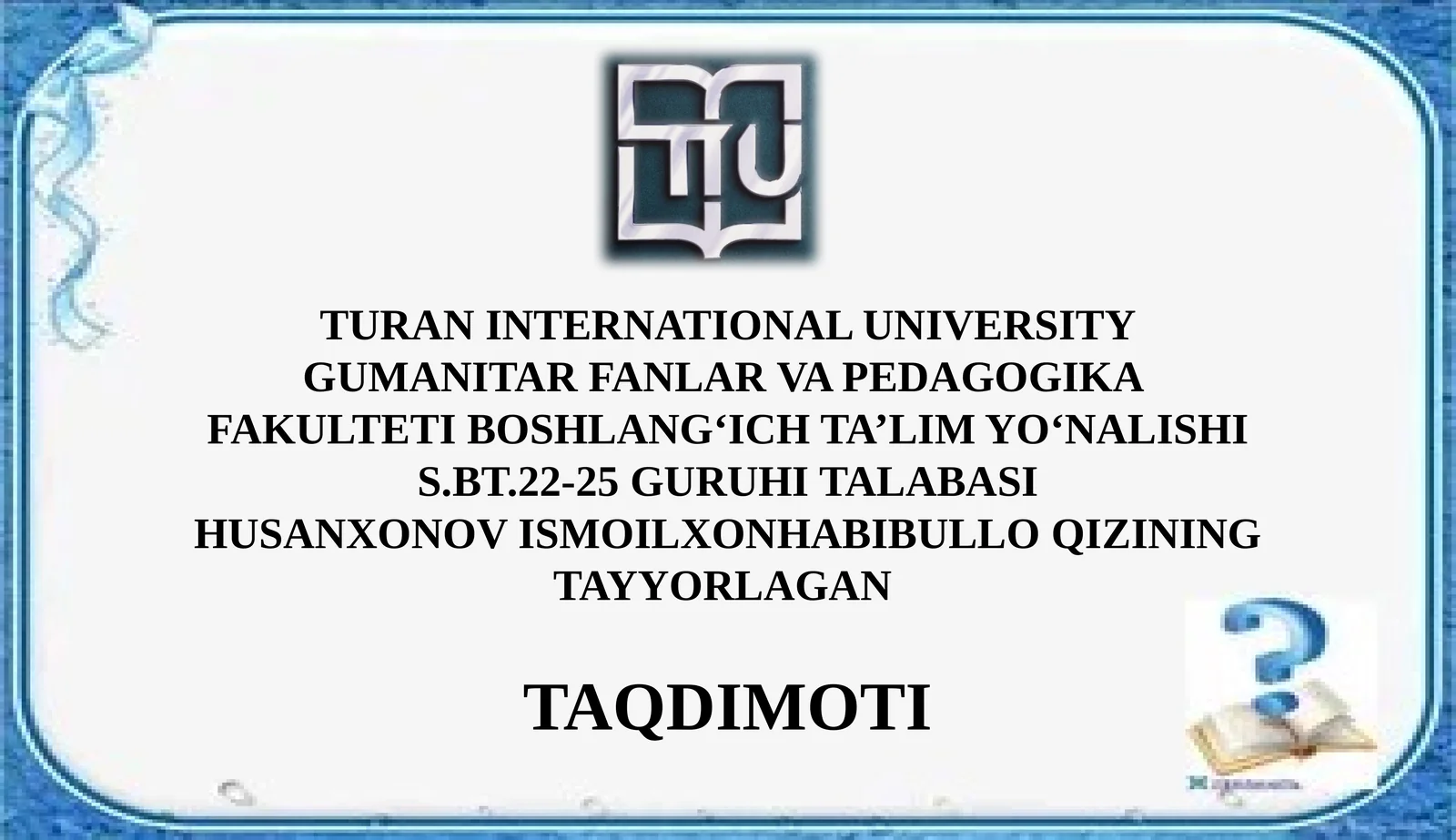 Topishmoq matni ustida ishlash