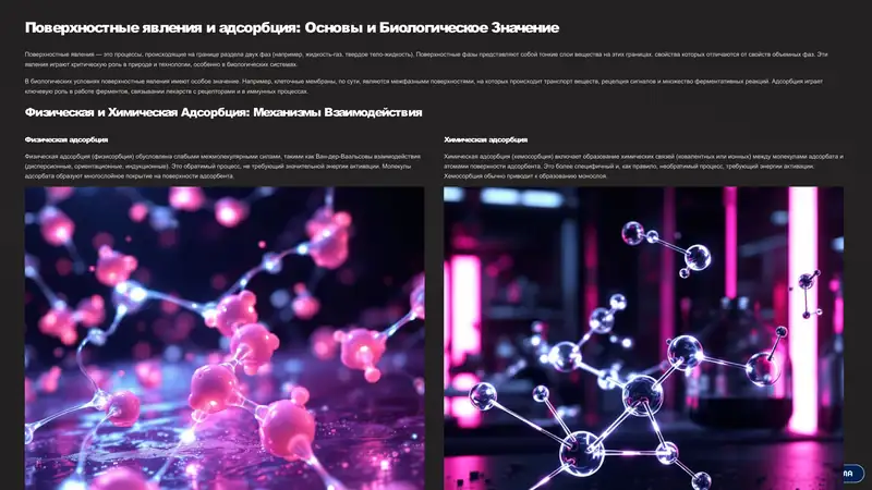 Поверхностные явления и адсорбция: Основы и Биологическое Значение