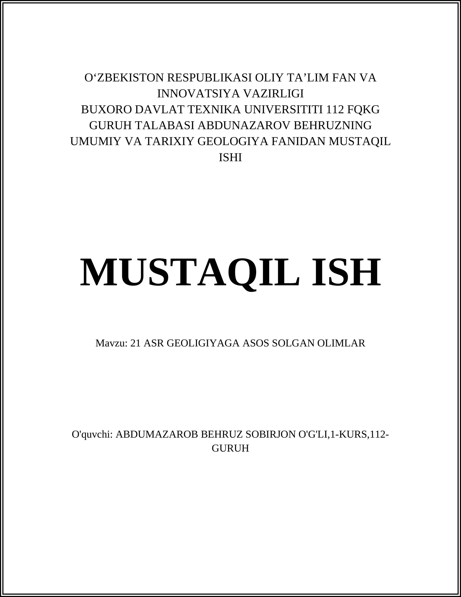 21 ASR GEOLIGIYAGA ASOS SOLGAN OLIMLAR