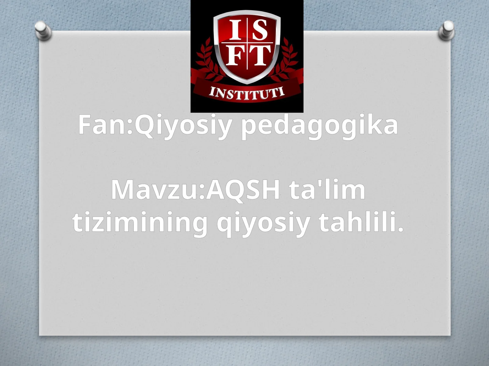AQSH ta'lim tizimining qiyosiy tahlili