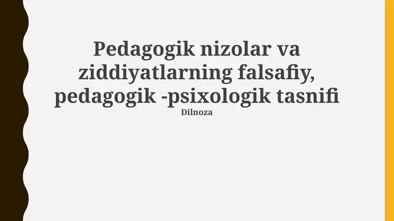 Pedagogik Bahs-munozaralar va Ziddiyatlarning Falsafiy Asoslari