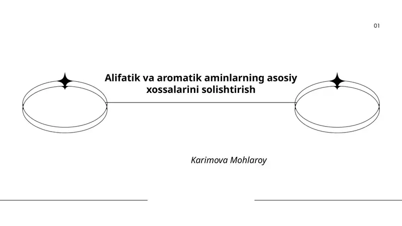 Molekulyar tuzilma va lone juftligining rezonans bilan delokalizatsiyasi (alifatik vs aromatik)