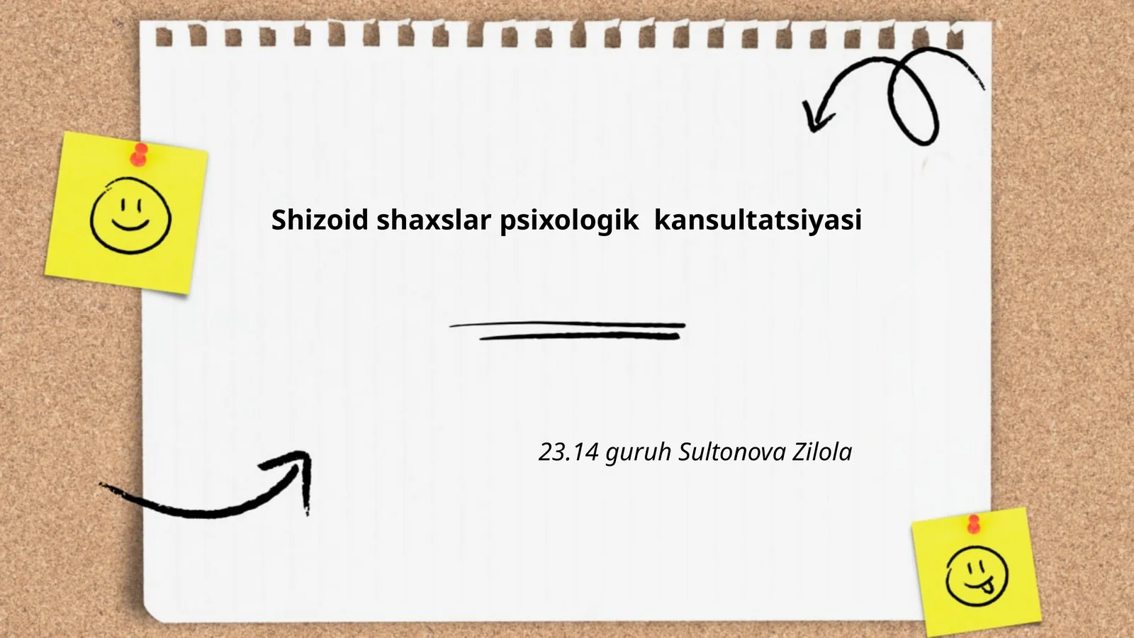 Shizoid shaxslar psixologik kansultatsiyasi