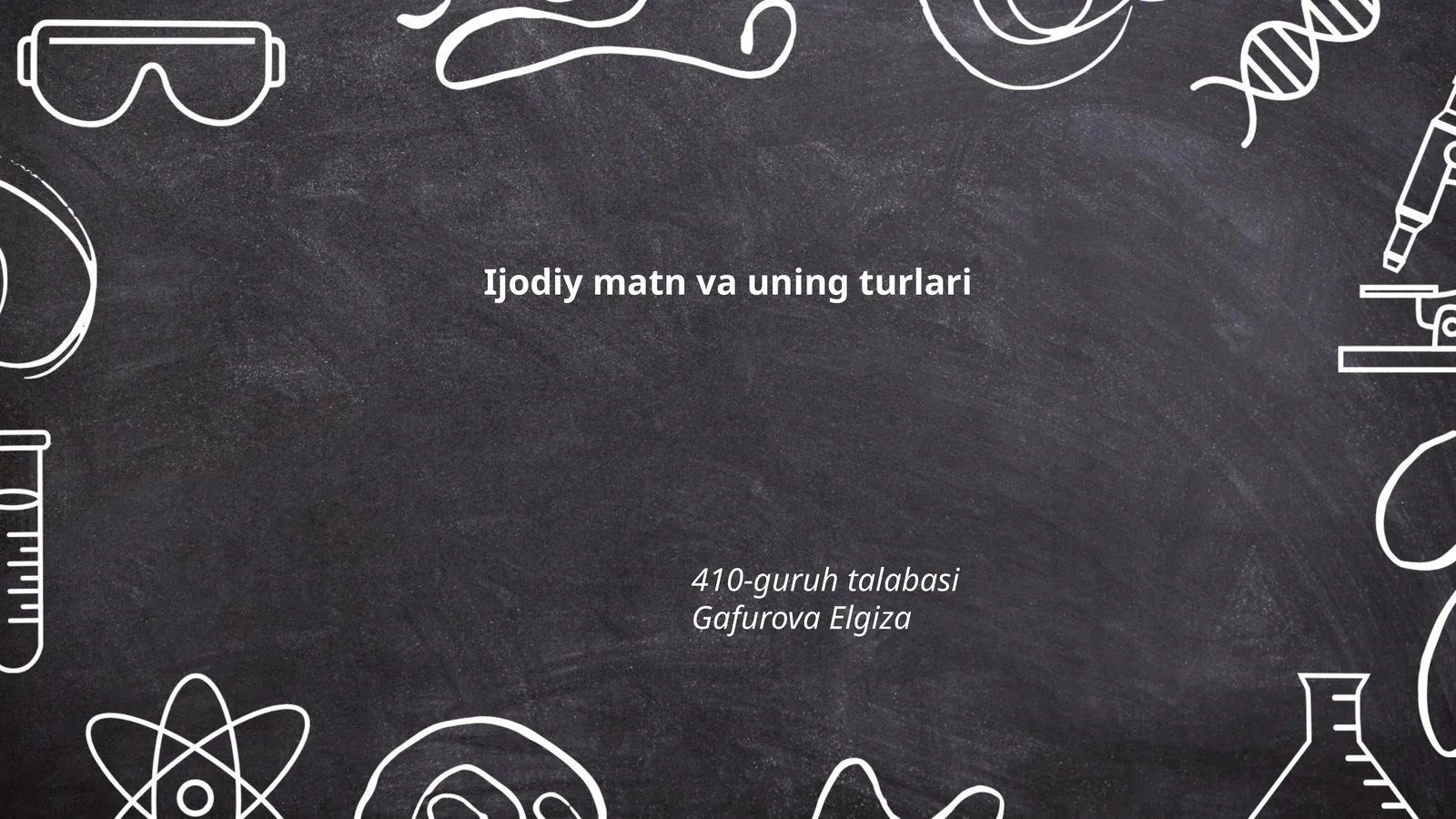 Matn Ijodiy matn va uning turlari